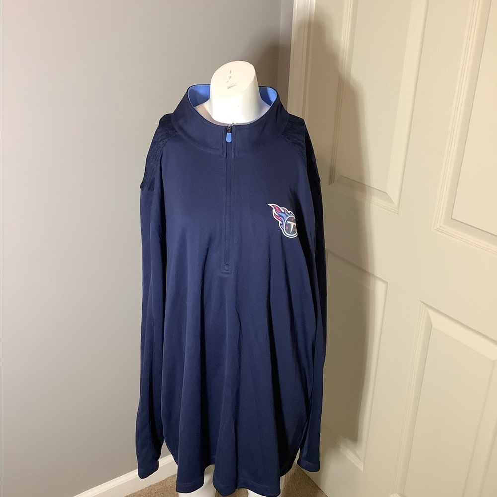 Men XL Majestic CoolBase Tennessee Titans 1/4 Zip Long Sleeve Shirt